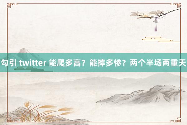 勾引 twitter 能爬多高？能摔多惨？两个半场两重天