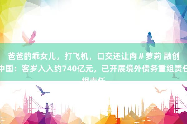 爸爸的乖女儿，打飞机，口交还让禸＃萝莉 融创中国：客岁入入约740亿元，已开展境外债务重组责任
